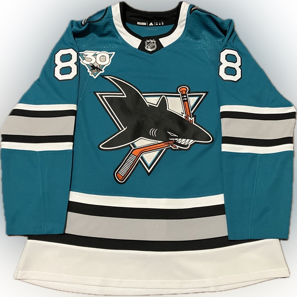 San Jose Sharks Brent Burns 30TH Anniversary Alternate Adidas NHL Hockey Jersey